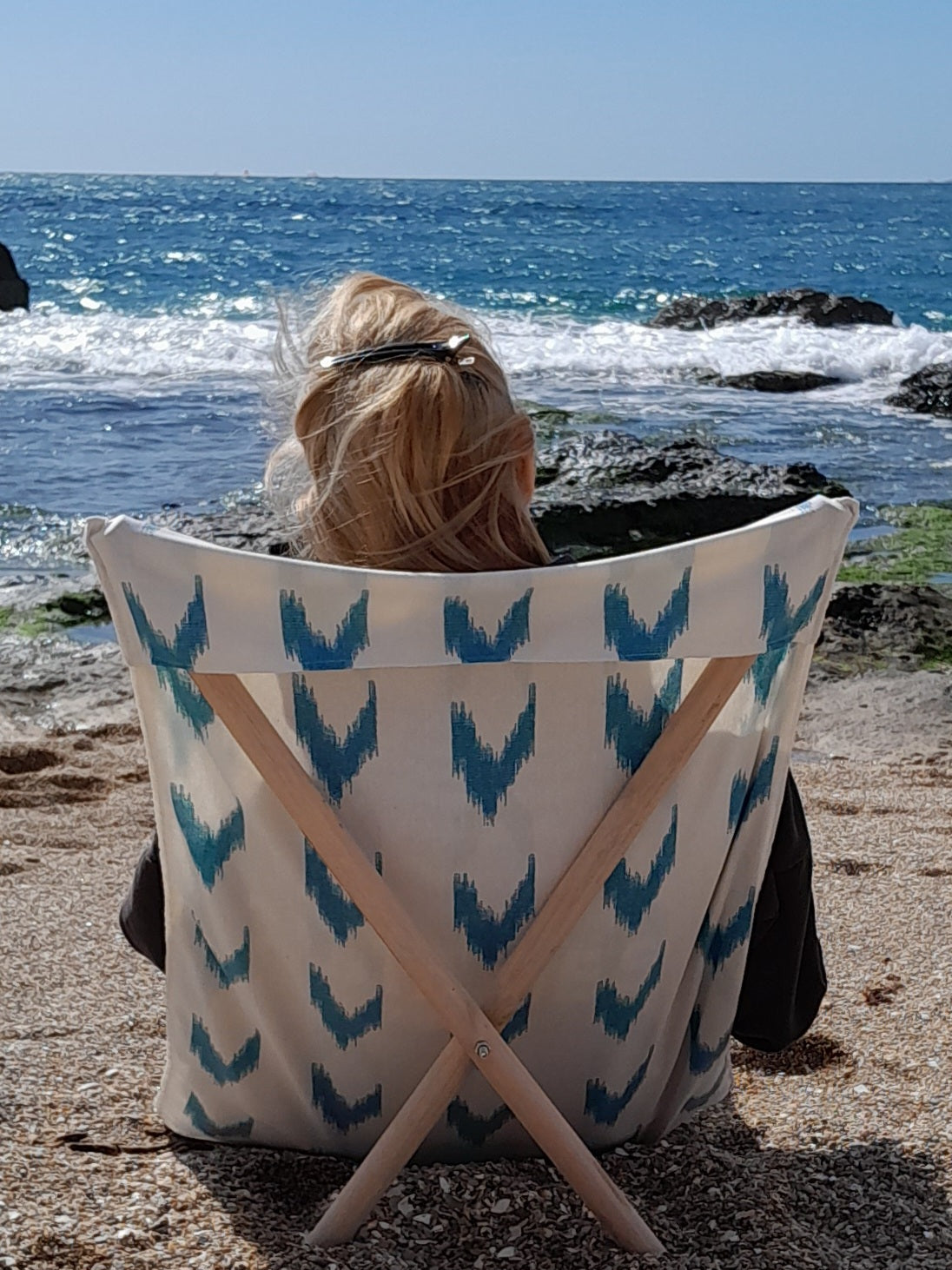 Pack x 4 Esterilla Lona tumbona ikat para playa hecha en Mallorca -