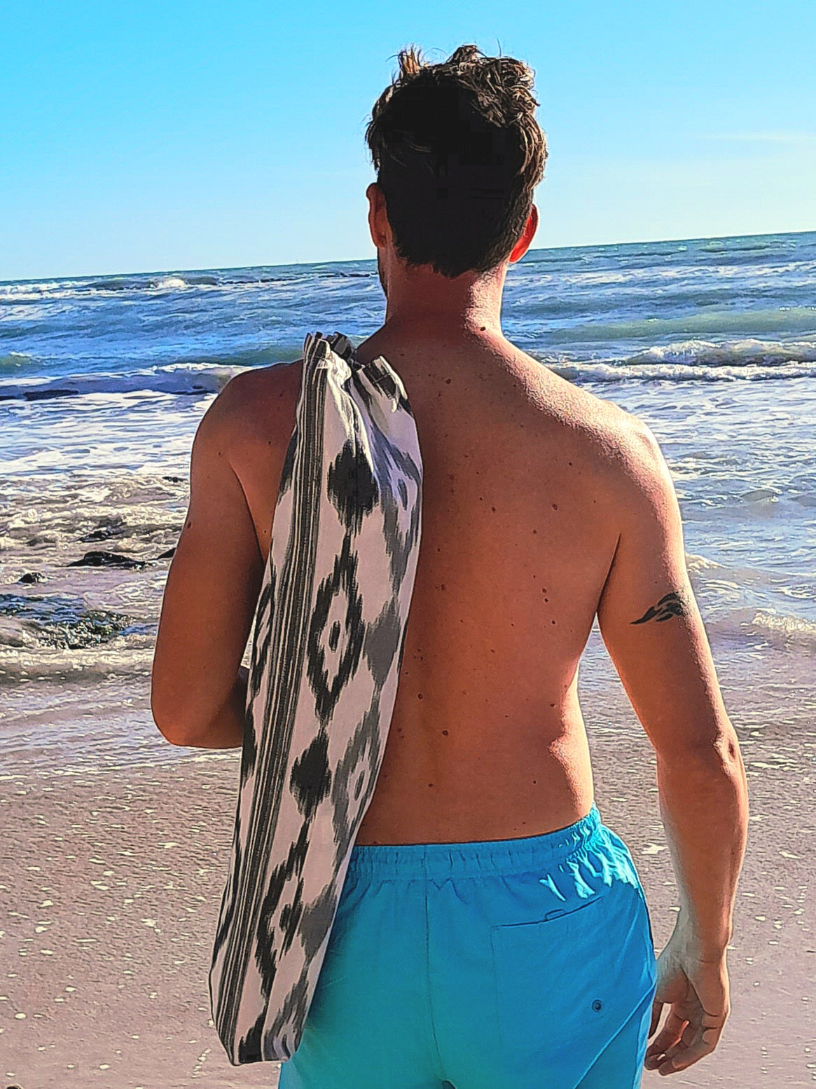 Pack x 4 Esterilla Lona tumbona ikat para playa hecha en Mallorca -